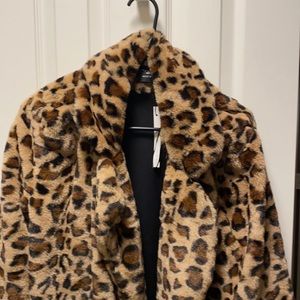 Leopard Faux fur jacket